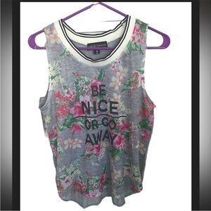 Almost Famous Gray graphic tank top